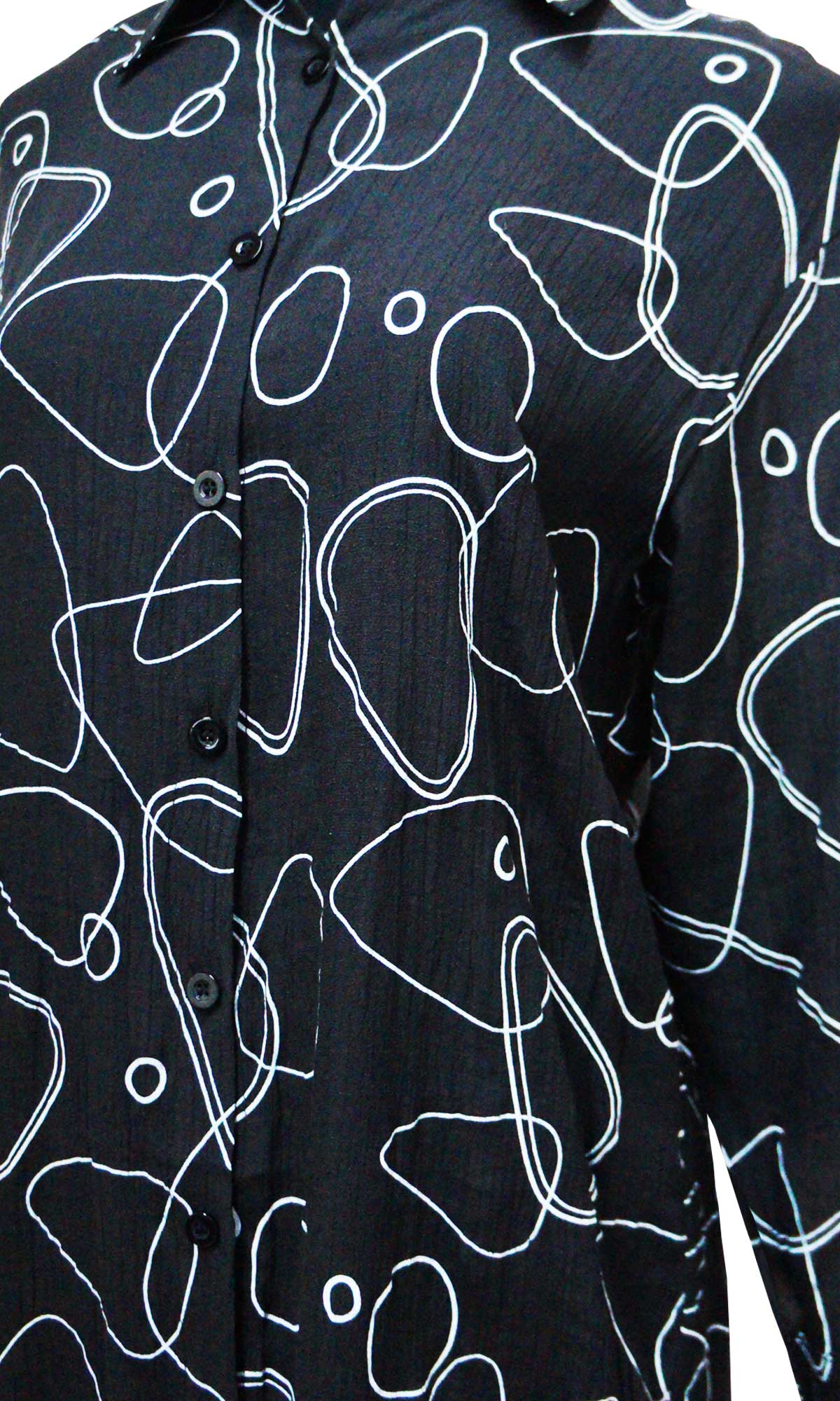 Blusón abierto manga larga. MOD. BR-067