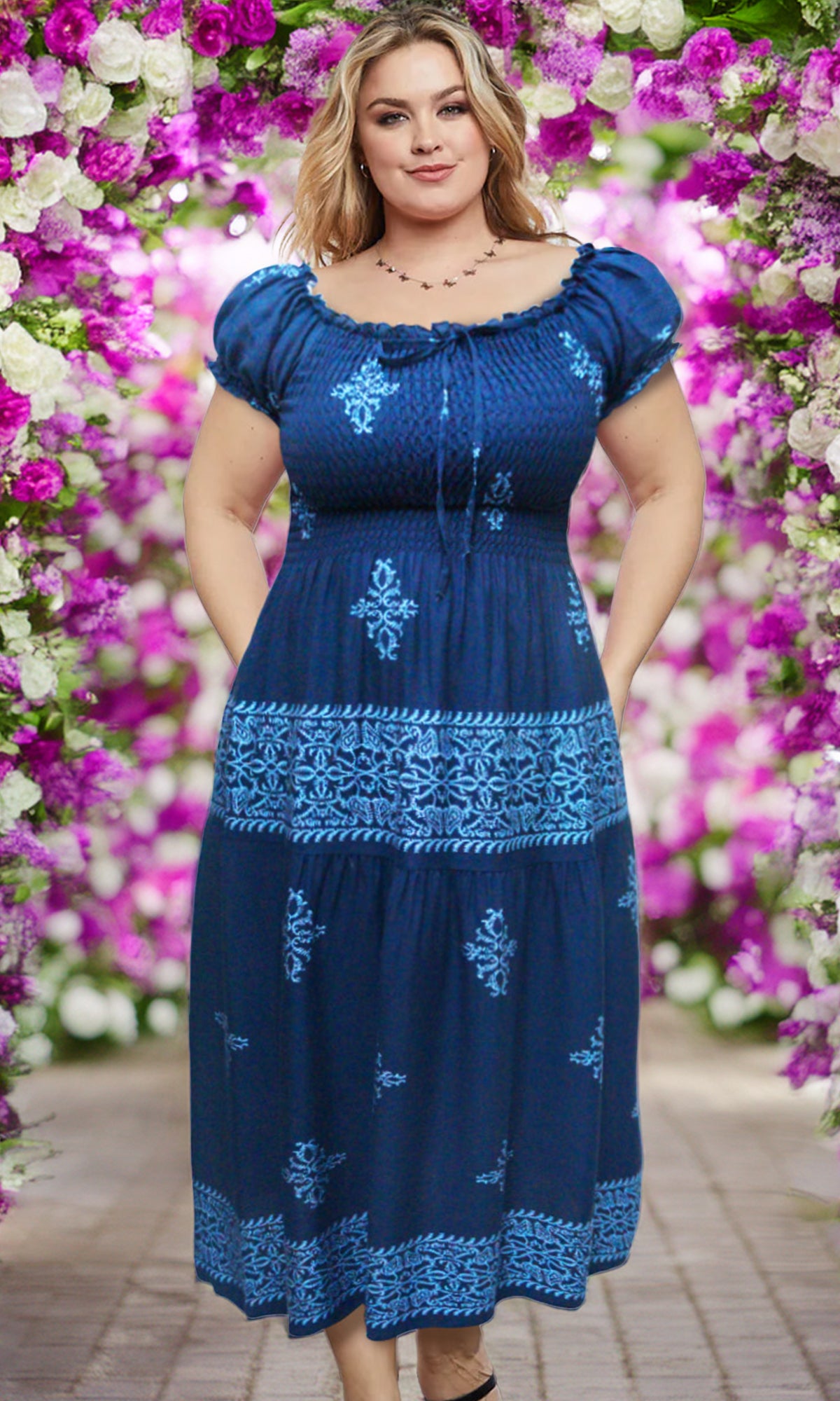 Vestido largo estampado. MOD. BVCW-049