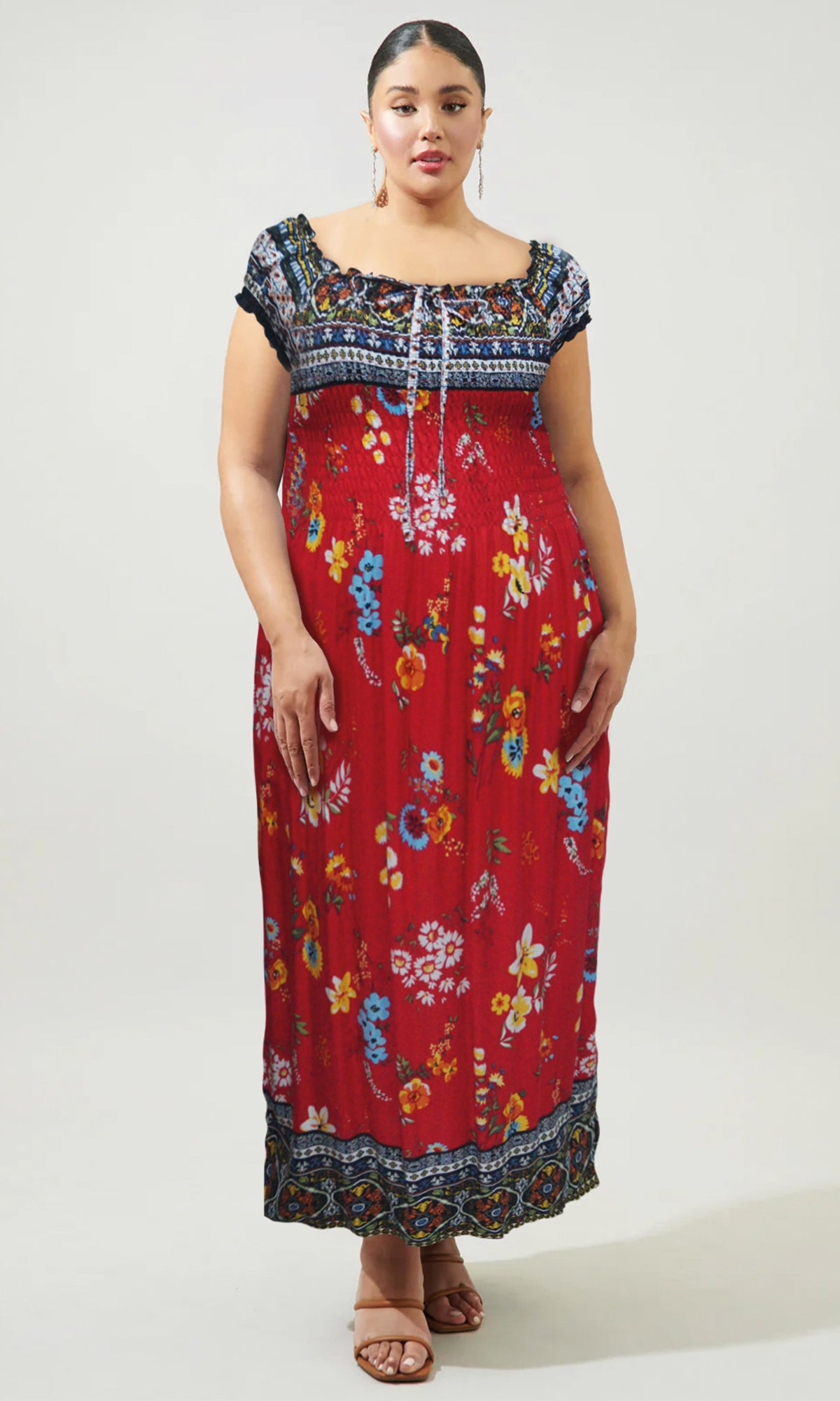 Vestido largo estampado. MOD. BVCW-020