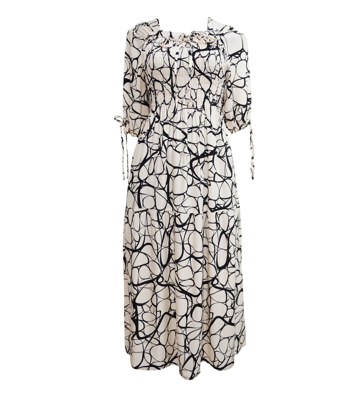 Vestido largo estampado. MOD. BVS-016