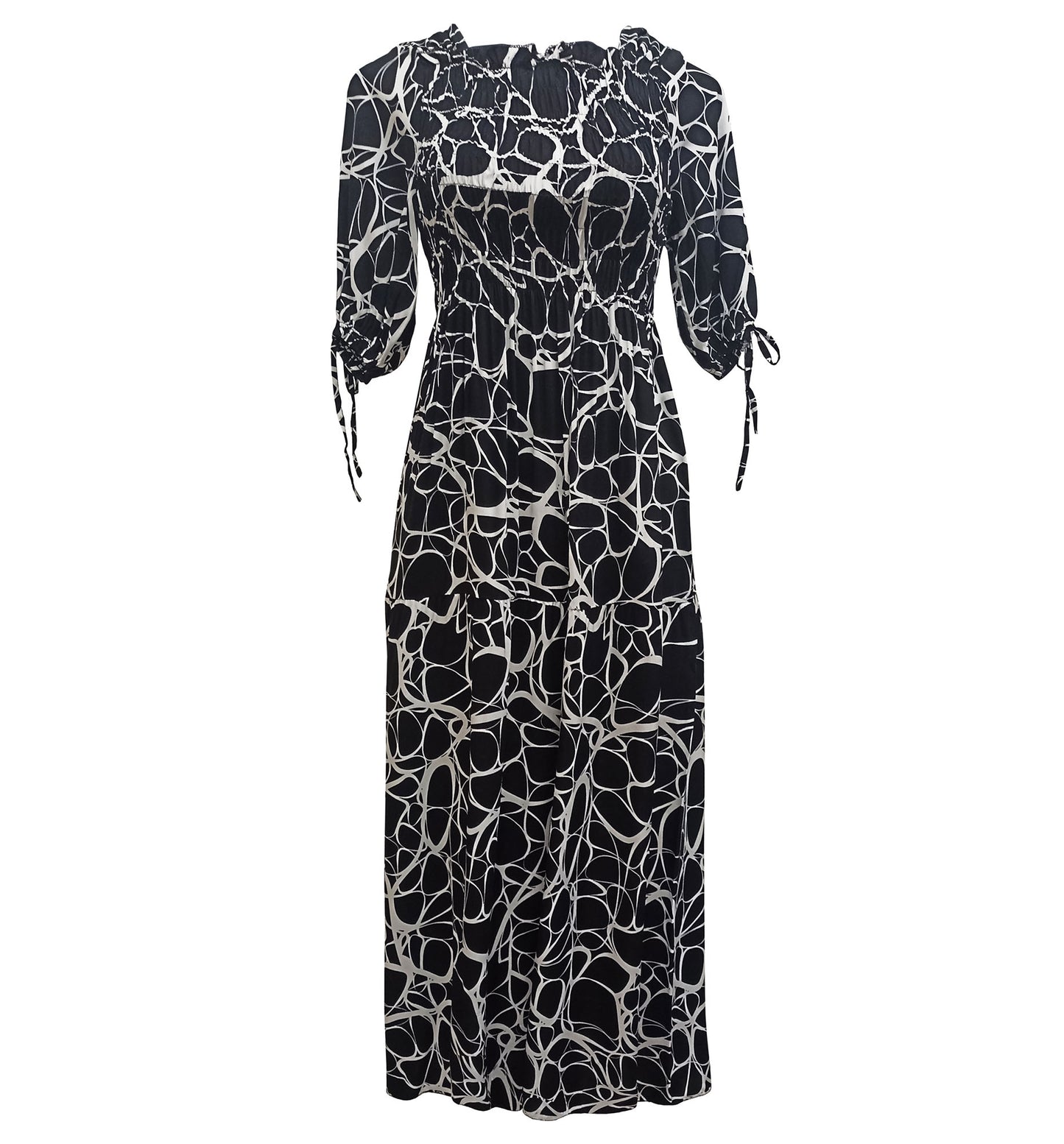 Vestido largo estampado. MOD. BVS-016