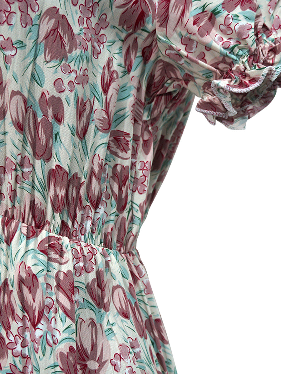 Vestido 3/4 cuello mock. MOD. BVW-064