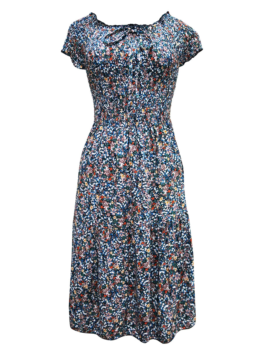 Vestido corto estampado. MOD. BVW-067