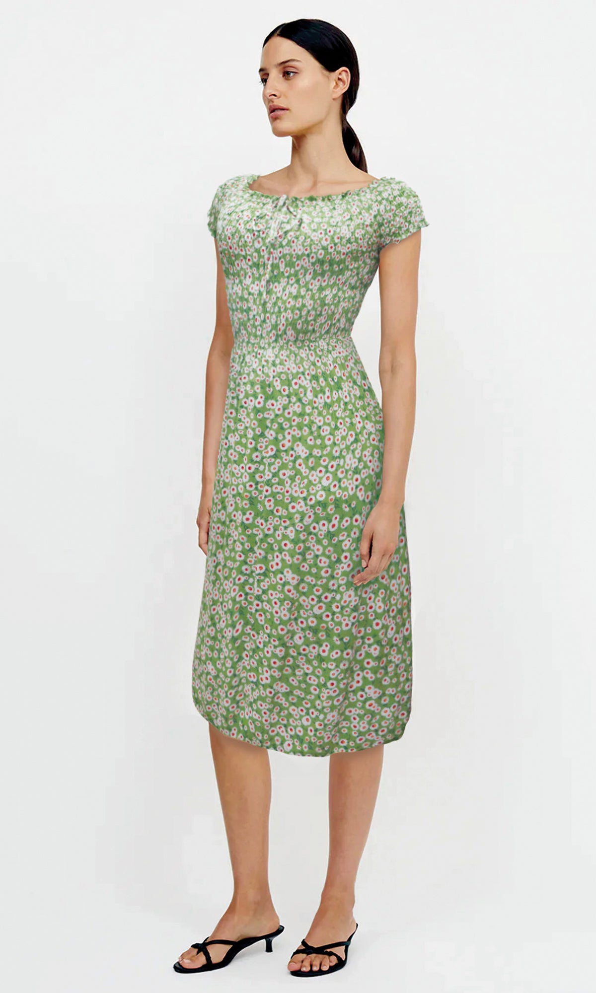 Vestido 3/4 estampado. MOD. BVW-087