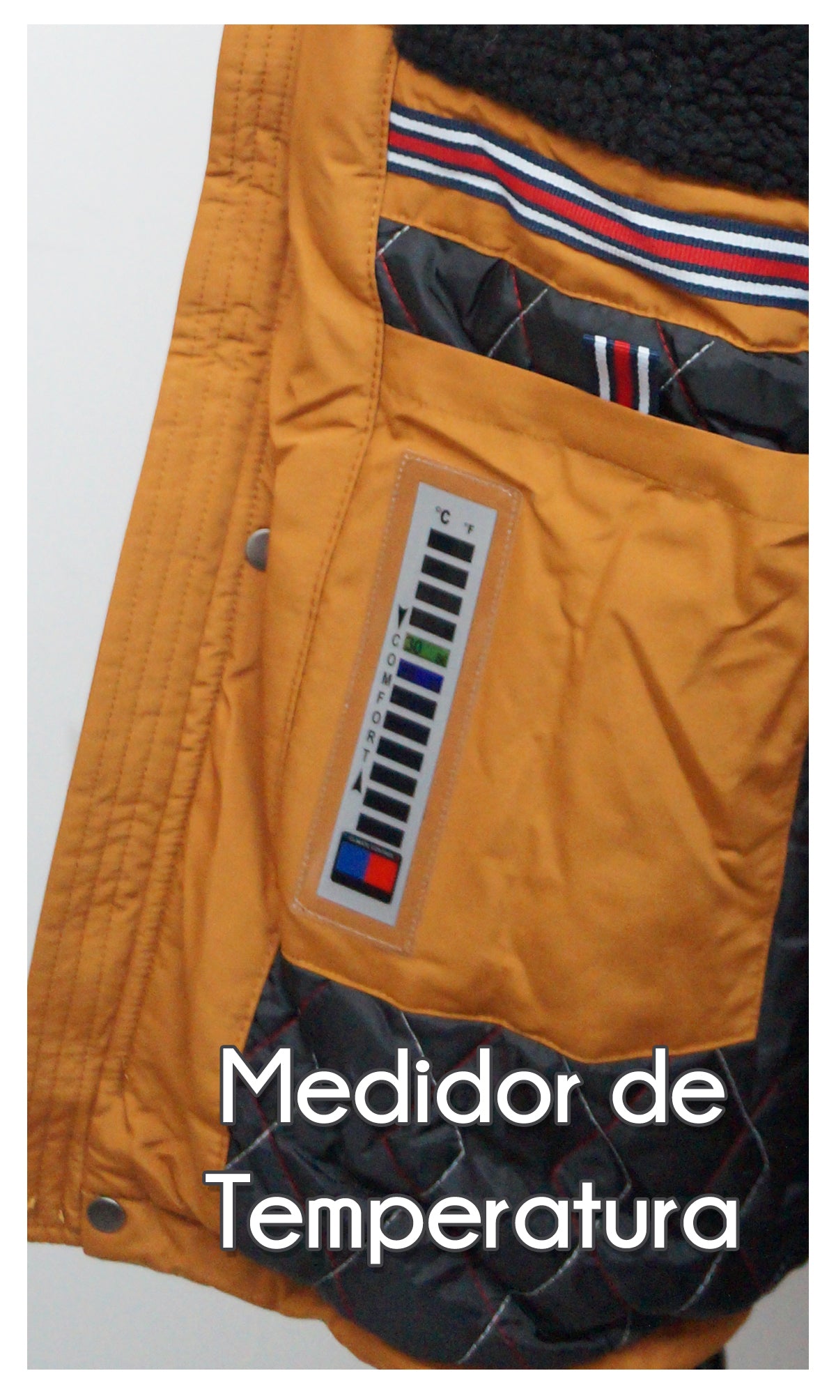 Chamarra térmica, con forro de borrego. MOD. CC-003.