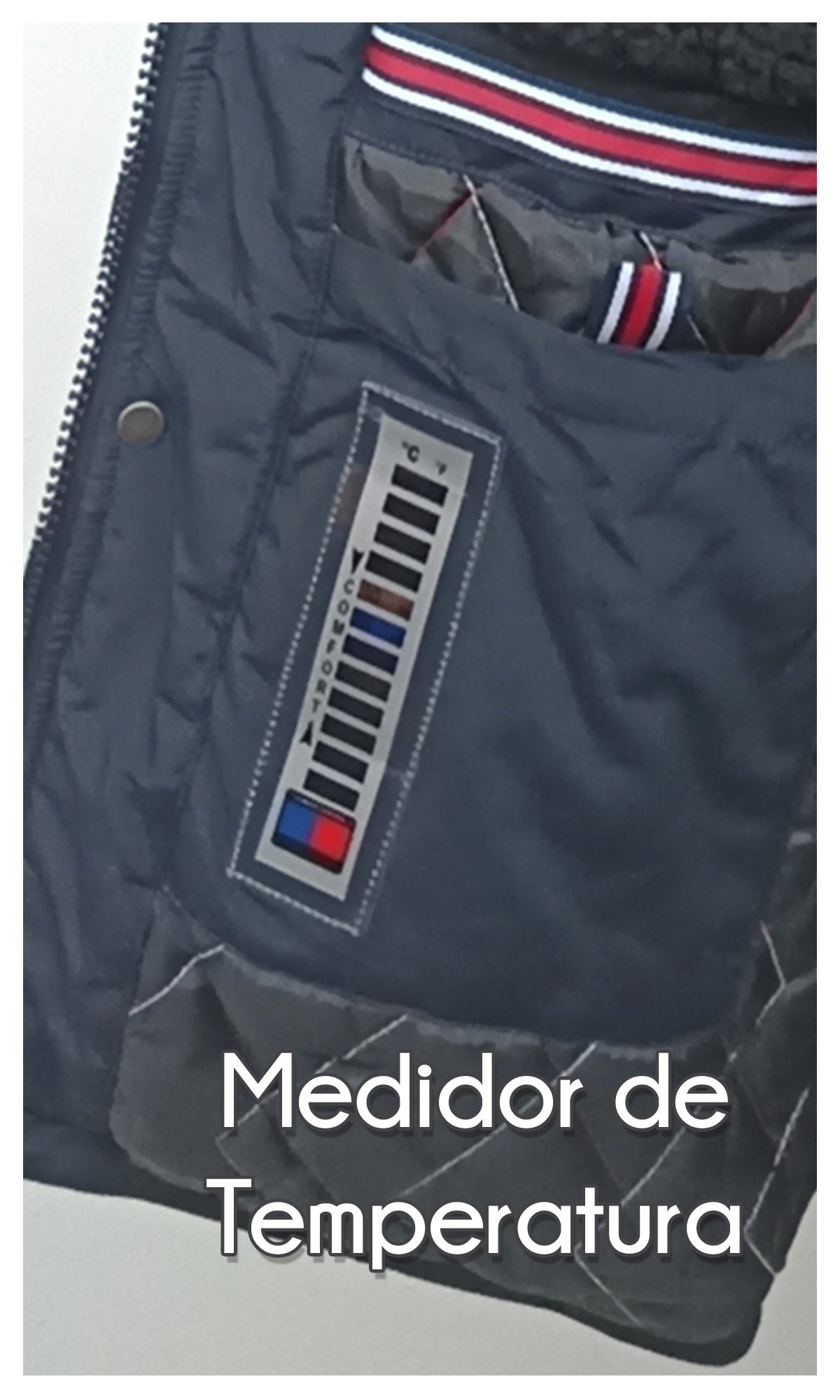 Chamarra térmica, con forro de borrego. MOD. CC-004.