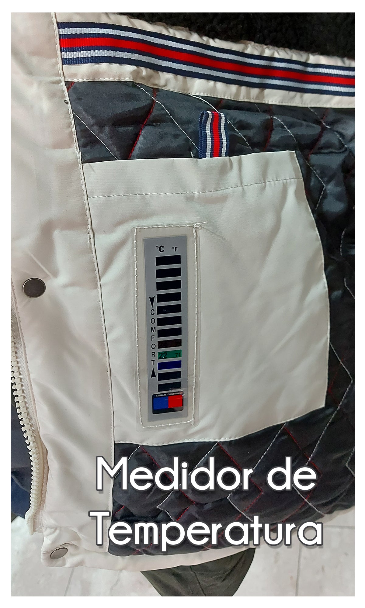 Chamarra térmica, con forro de borrego. MOD. CC-005.