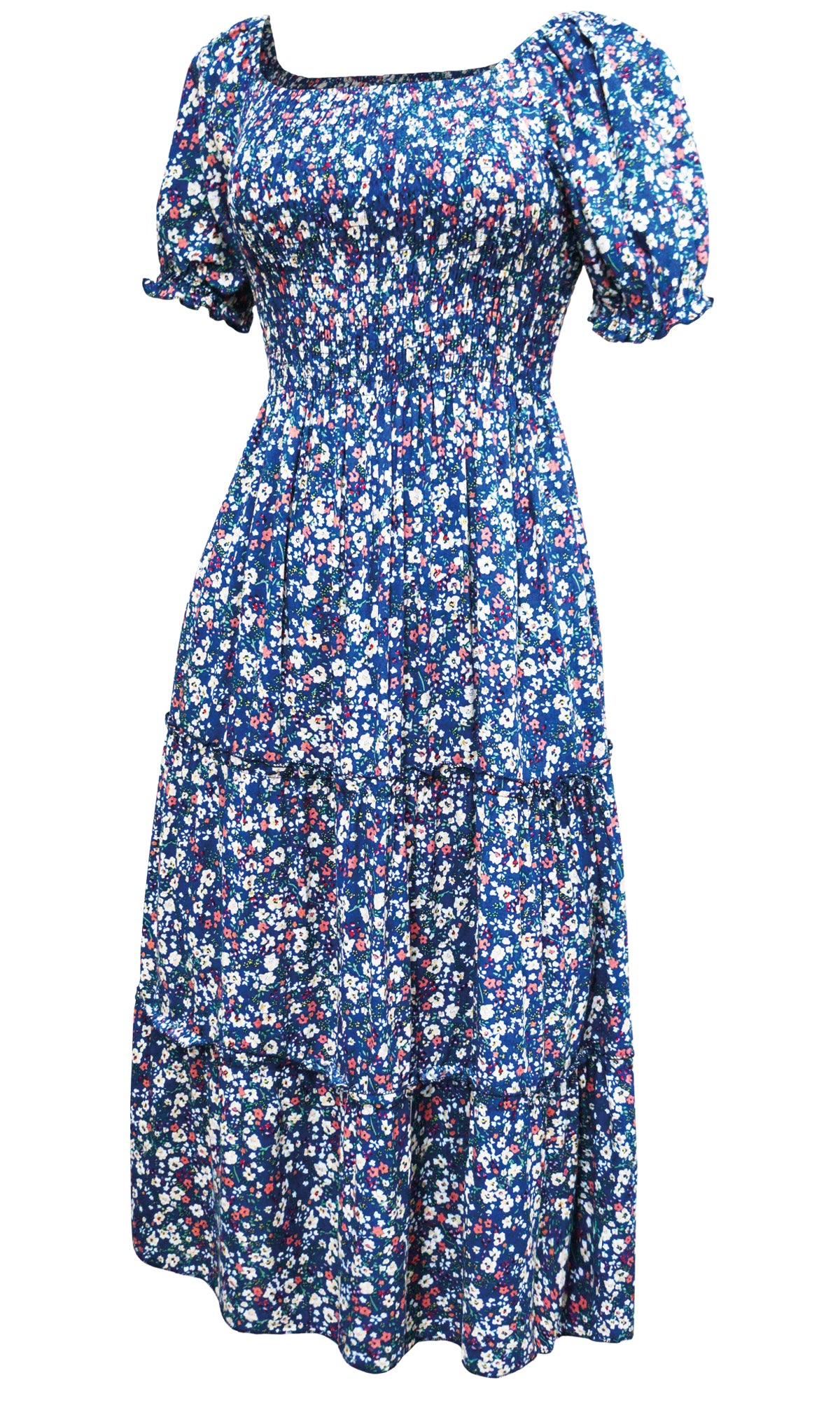 Vestido 3/4 estampado. MOD. DGVW-041