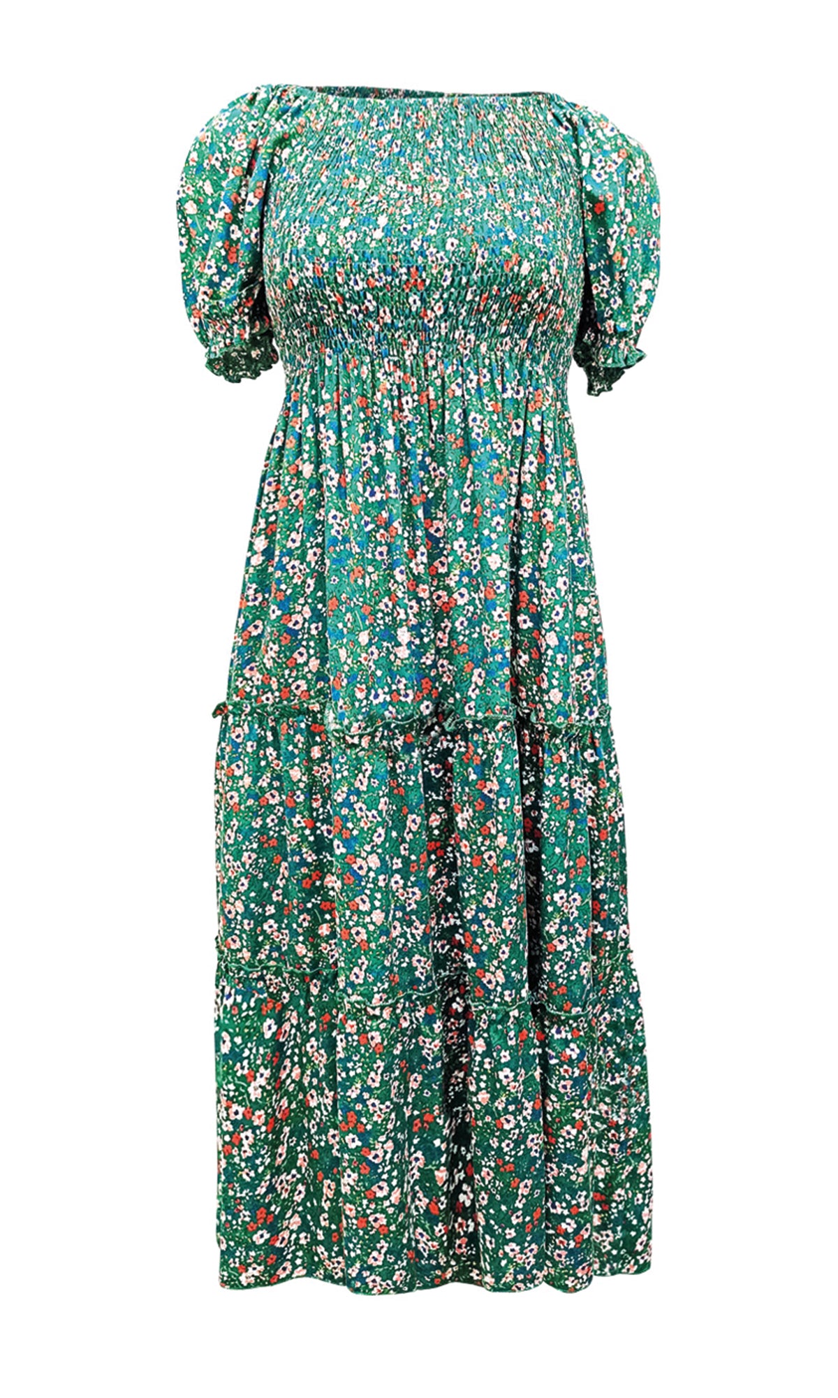 Vestido 3/4 estampado. MOD. DGVW-041