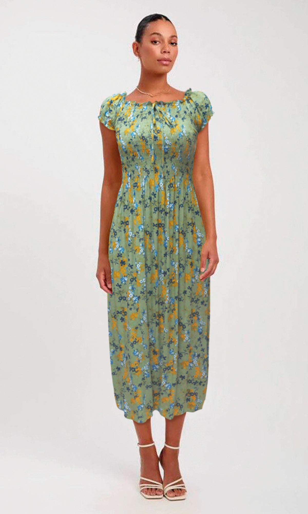 Vestido largo estampado. MOD. DGVW-047