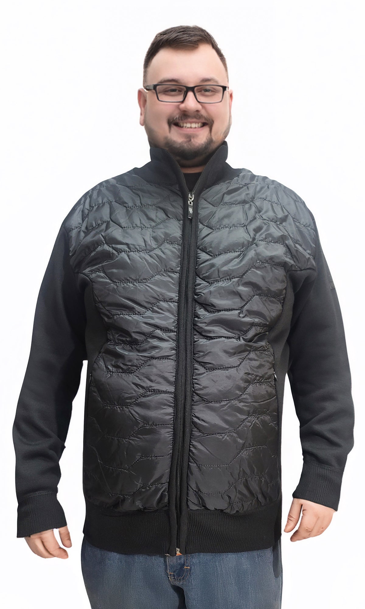 Chamarra cuello mock. MOD. XBCMS-010