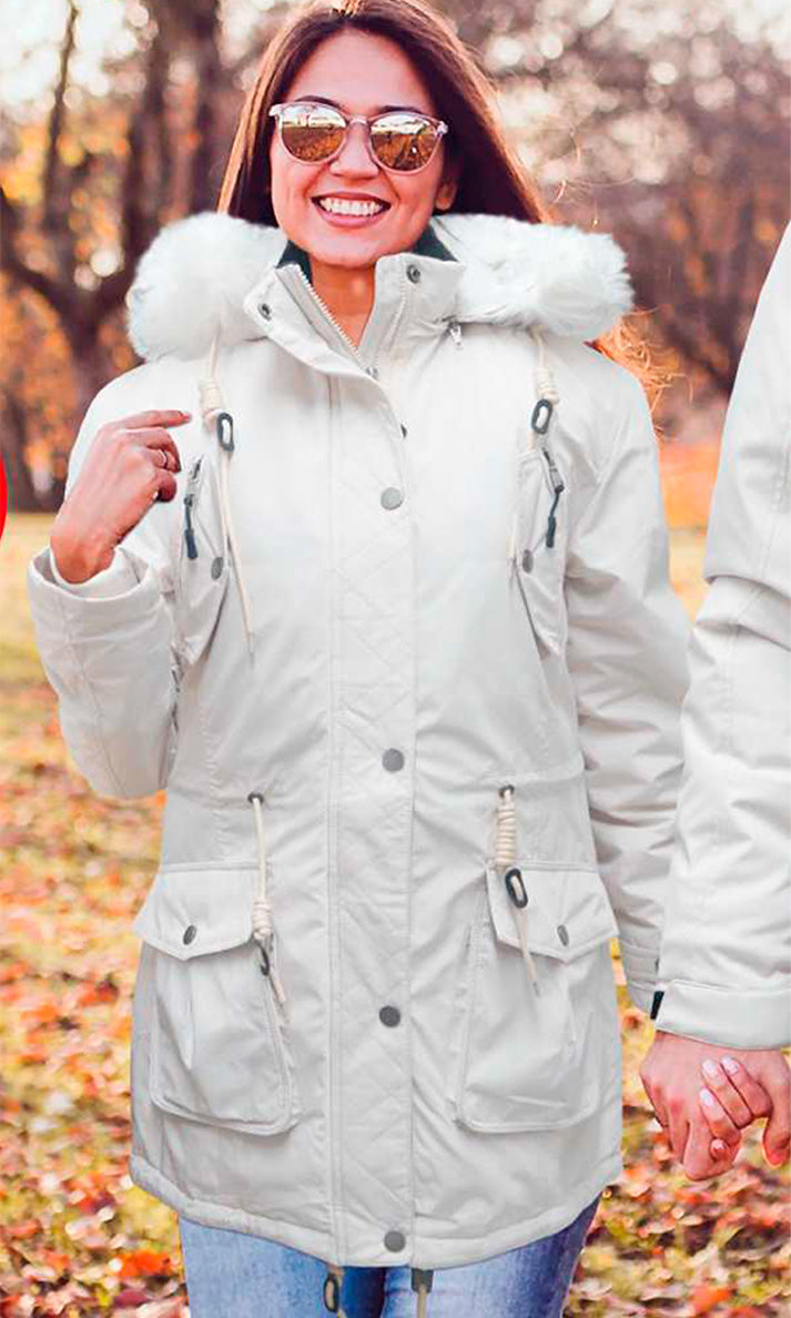 Chamarra acolchada con peluche desmontable. MOD. CD-004