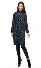 Blusón abierto manga larga. MOD. BR-067