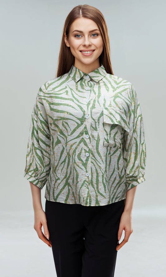 Blusa abierta manga corta. MOD. BR-079