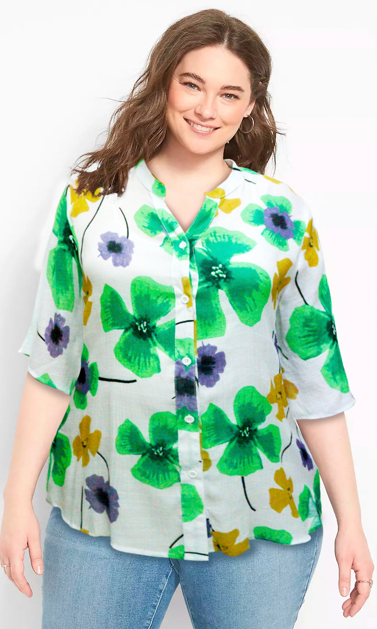 Blusa abierta manga corta. MOD. BRX-015