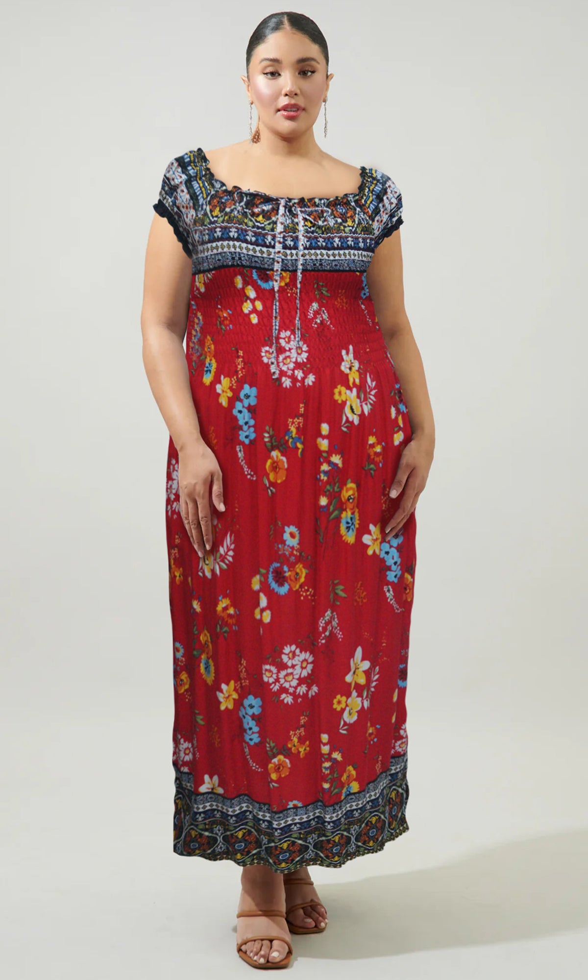 Vestido largo estampado. MOD. BVCW-020