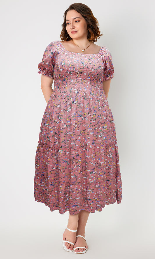Vestido largo estampado. MOD. BVCW-024