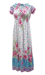 Vestido largo estampado. MOD. BVCW-026