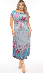 Vestido largo estampado. MOD. BVCW-026