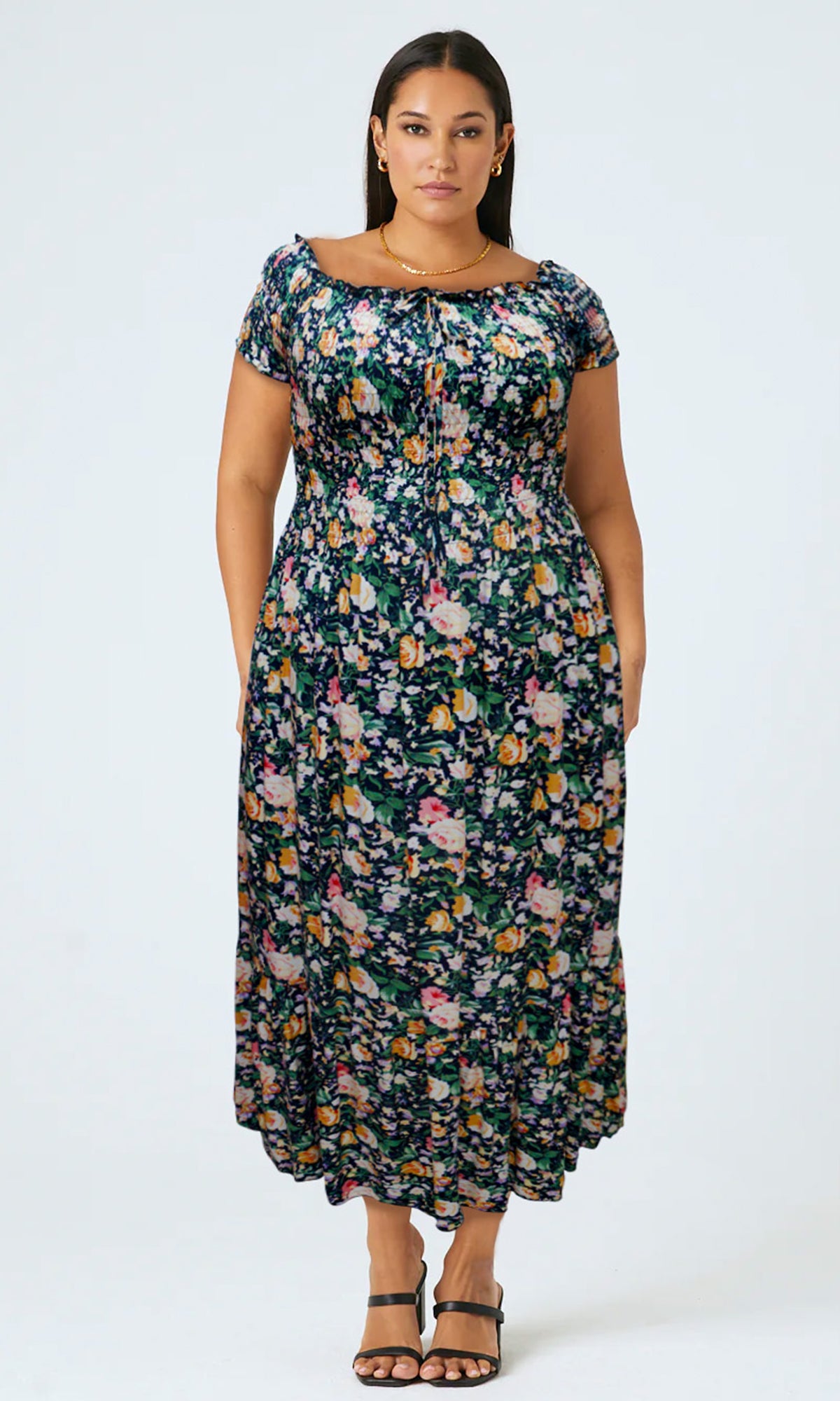 Vestido largo estampado. MOD. BVCW-027