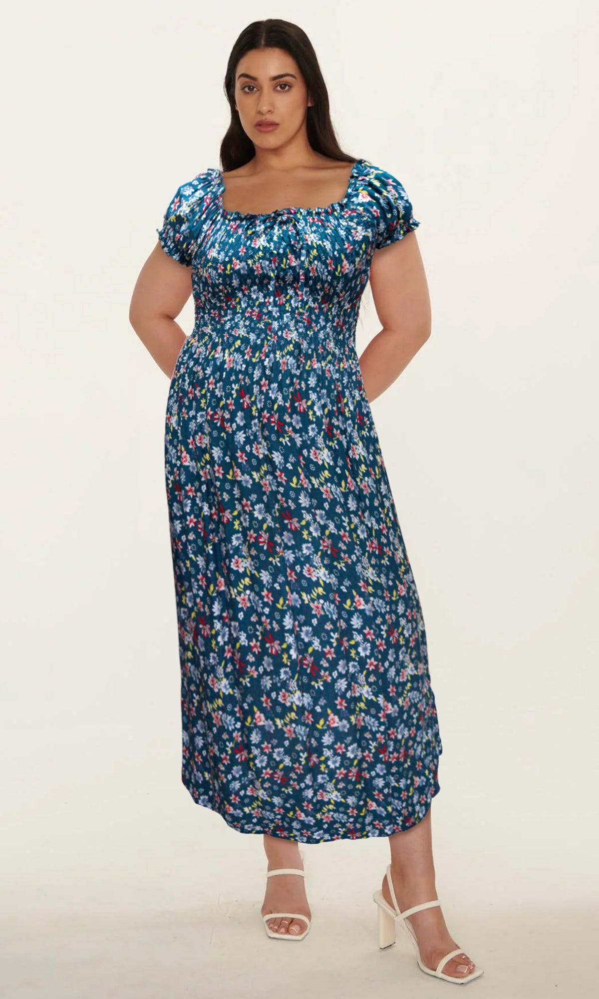 Vestido largo estampado. MOD. BVCW-028