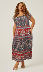 Vestido largo estampado. MOD. BVCW-040