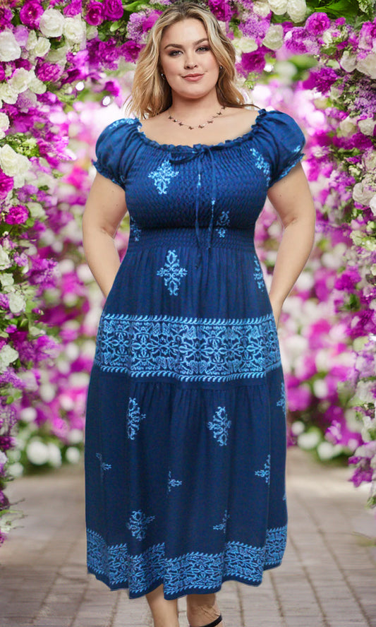 Vestido largo estampado. MOD. BVCW-049