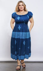 Vestido largo estampado. MOD. BVCW-049