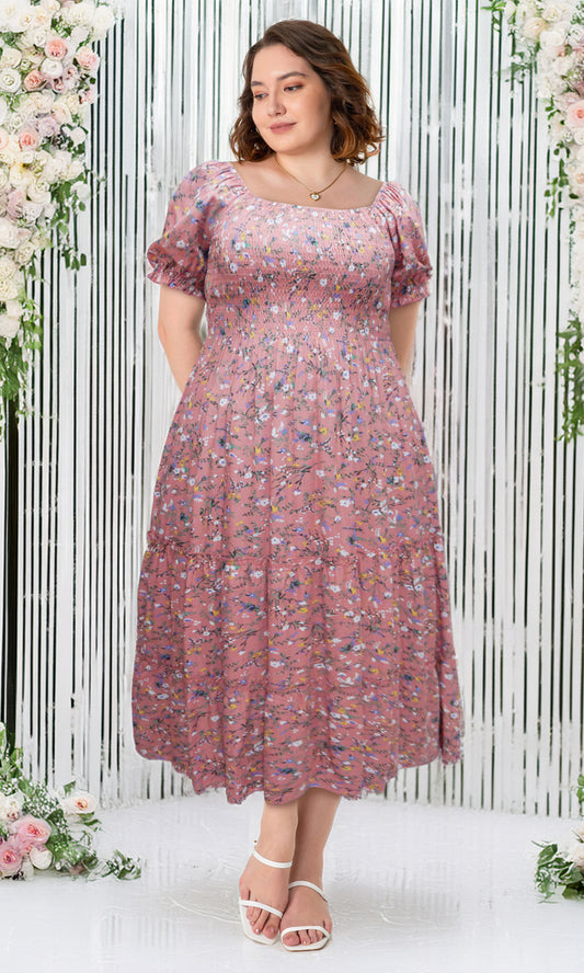 Vestido largo estampado. MOD. BVCW-024