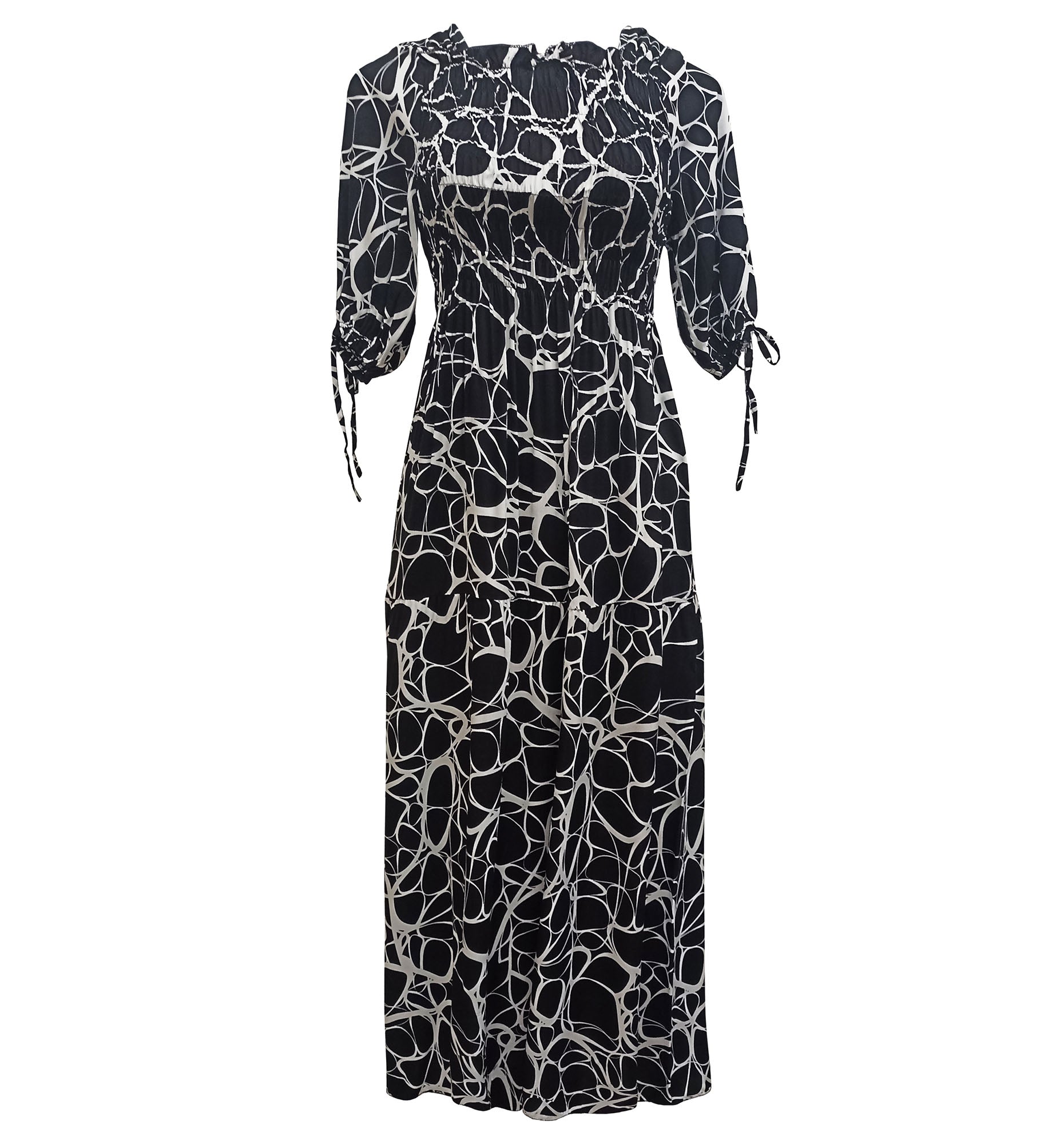 Vestido largo estampado. MOD. BVS-016