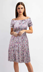 Vestido corto estampado. MOD. BVW-067