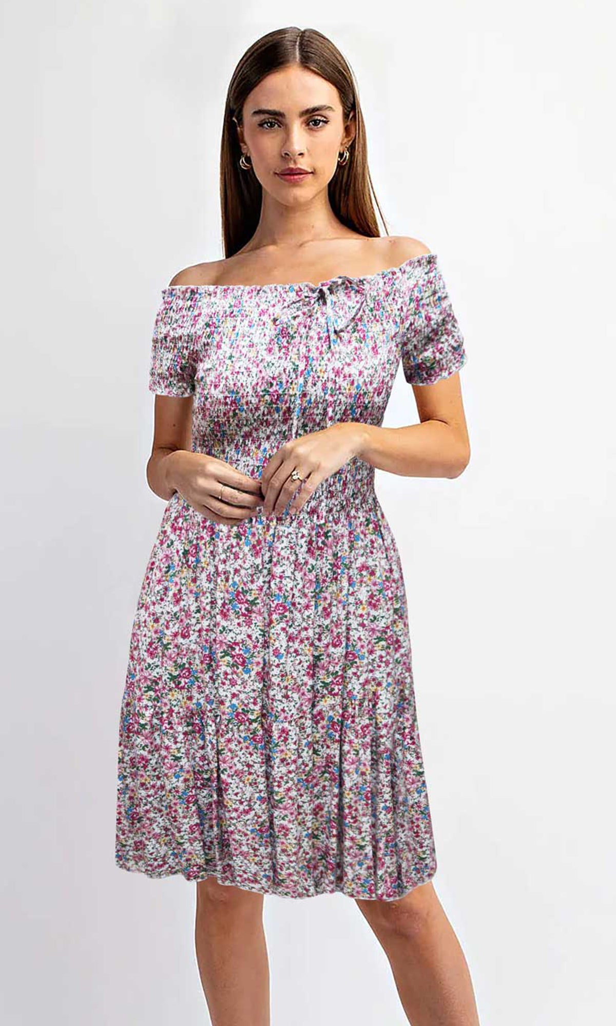 Vestido corto estampado. MOD. BVW-067