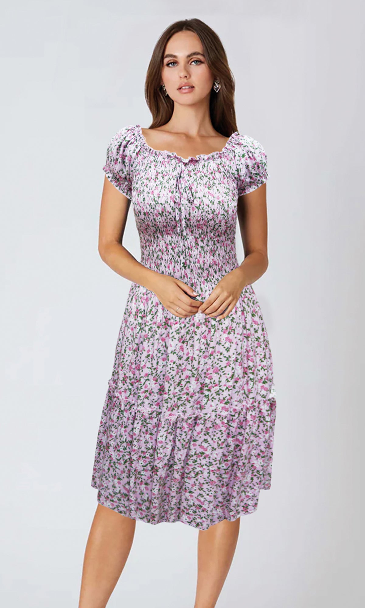 Vestido corto estampado. MOD. BVW-069