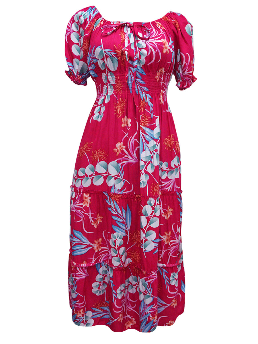 Vestido 3/4 estampado. MOD. BVW-072