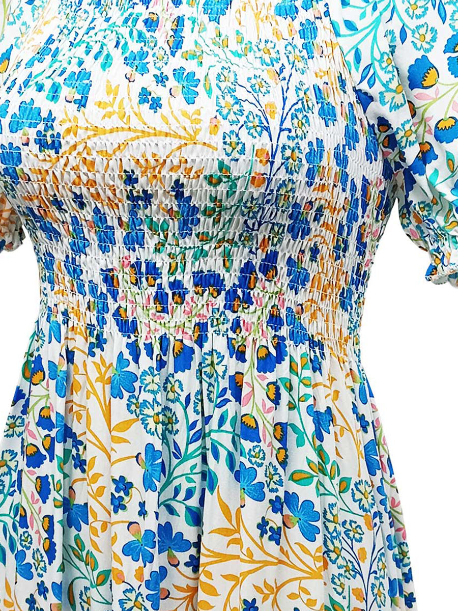 Vestido 3/4 estampado. MOD. BVW-074
