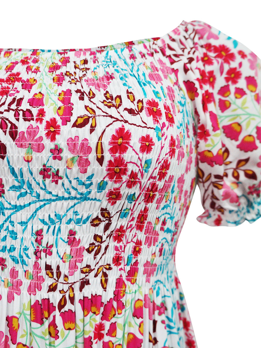 Vestido 3/4 estampado. MOD. BVW-074