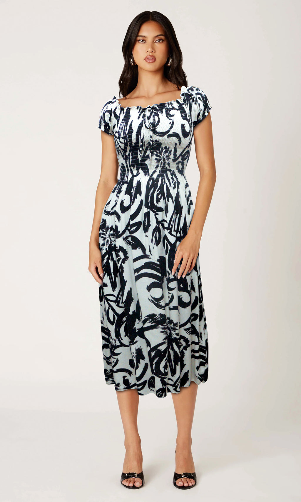 Vestido largo estampado. MOD. BVW-081