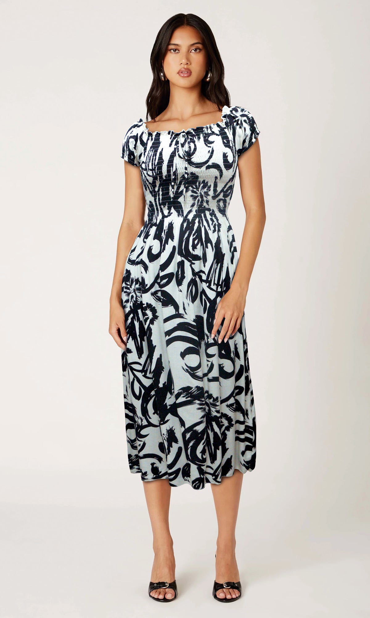 Vestido largo estampado. MOD. BVW-081