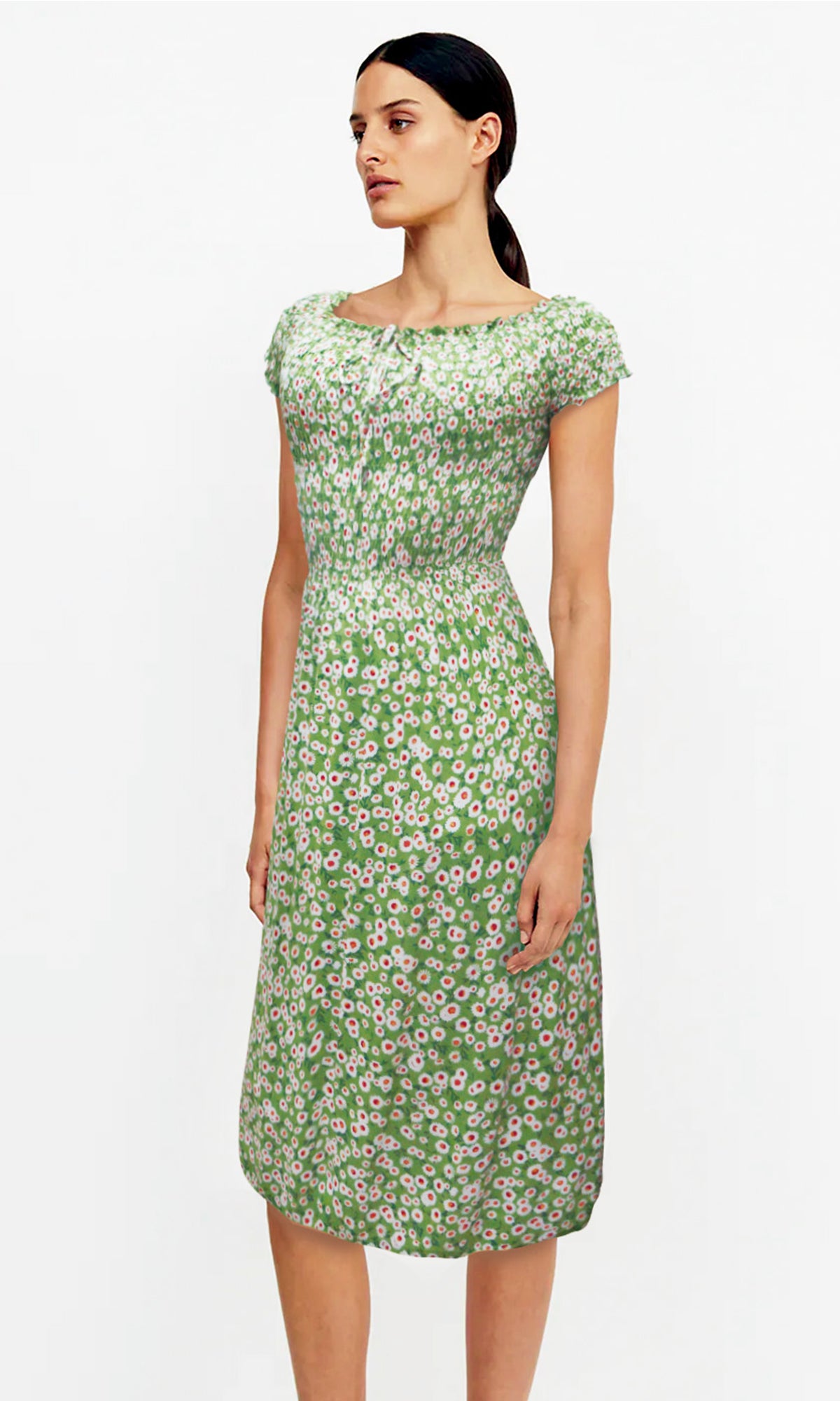 Vestido 3/4 estampado. MOD. BVW-087