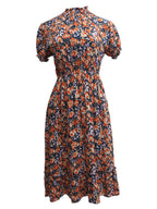 Vestido 3/4 cuello mock. MOD. BVW-064