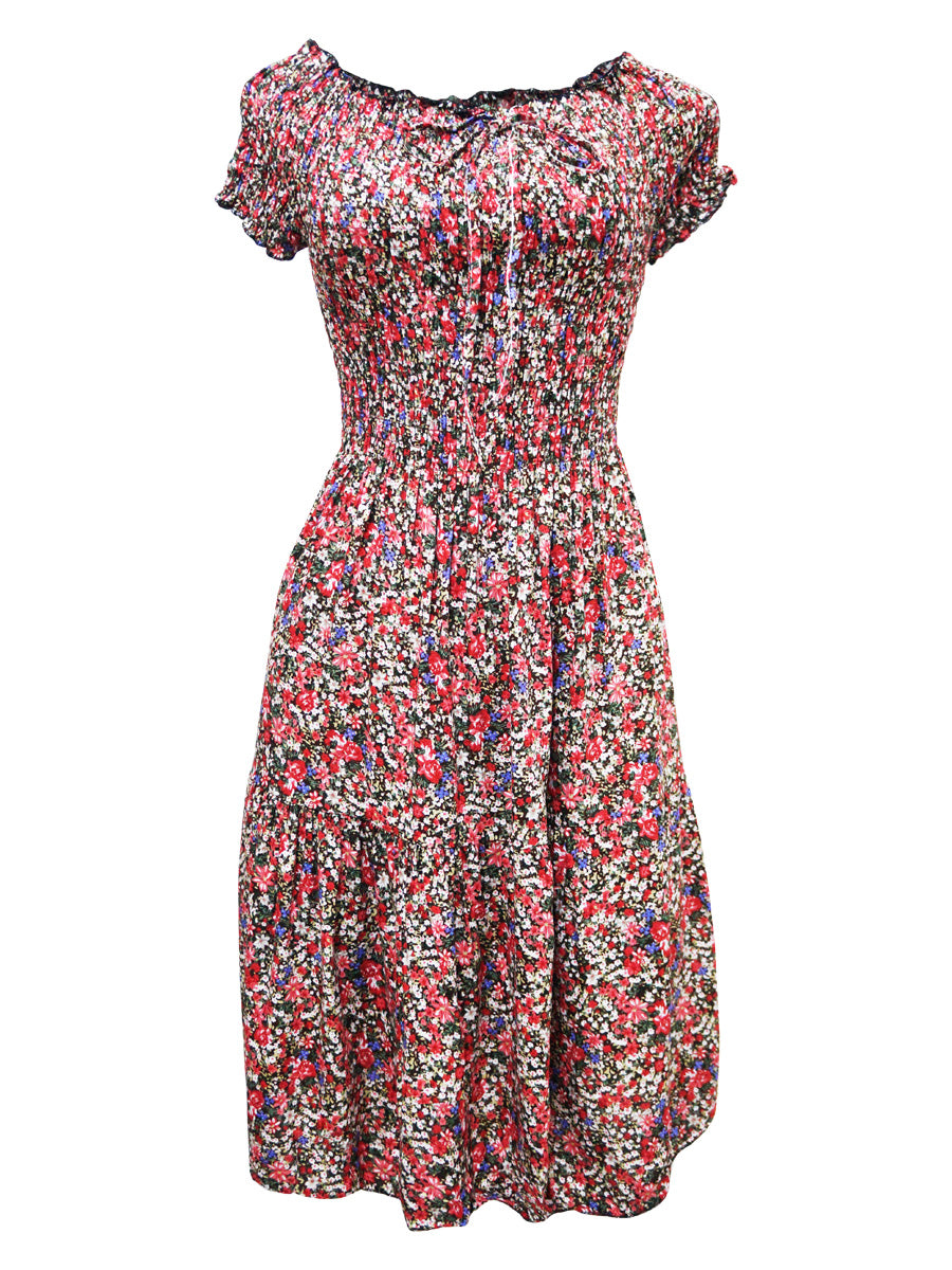 Vestido corto estampado. MOD. BVW-067