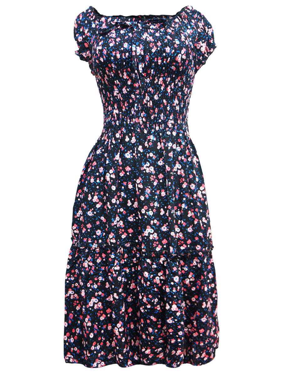 Vestido corto estampado. MOD. BVW-069