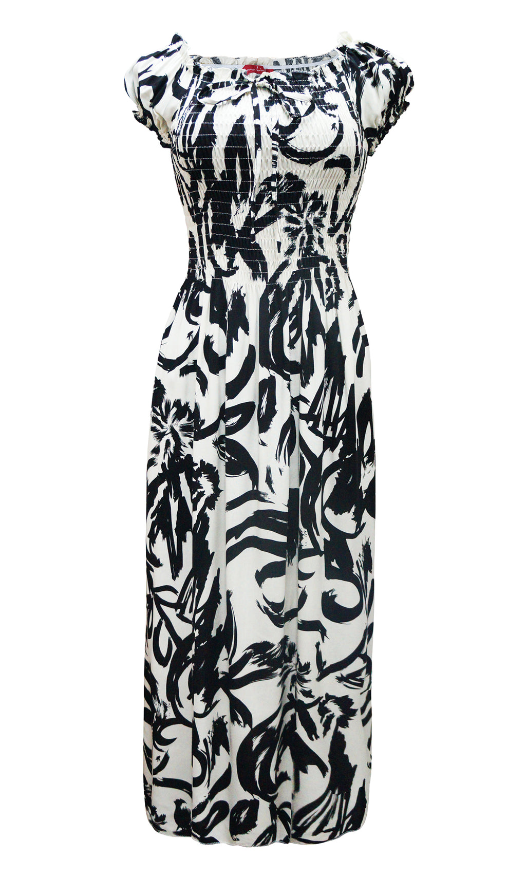 Vestido largo estampado. MOD. BVW-081