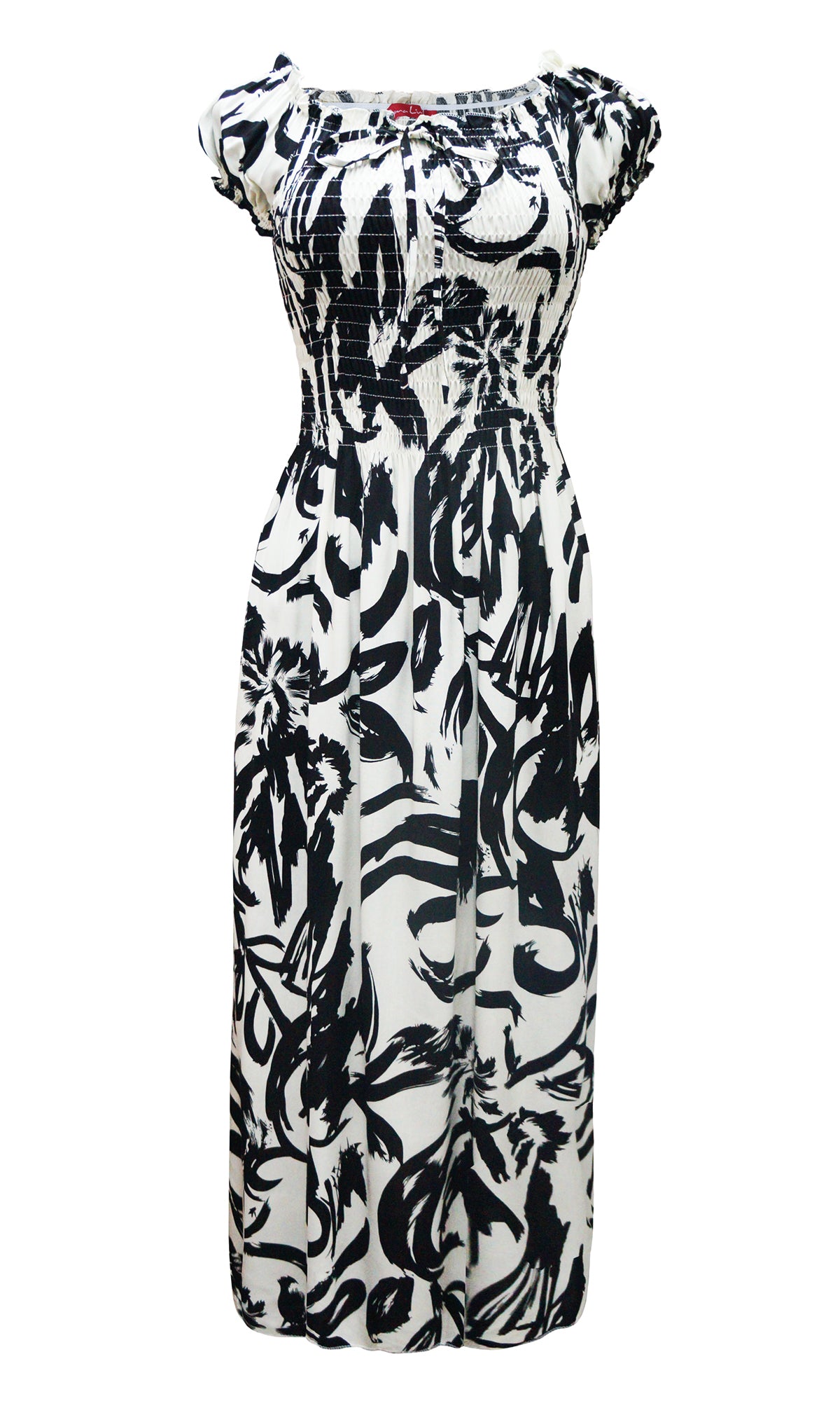 Vestido largo estampado. MOD. BVW-081