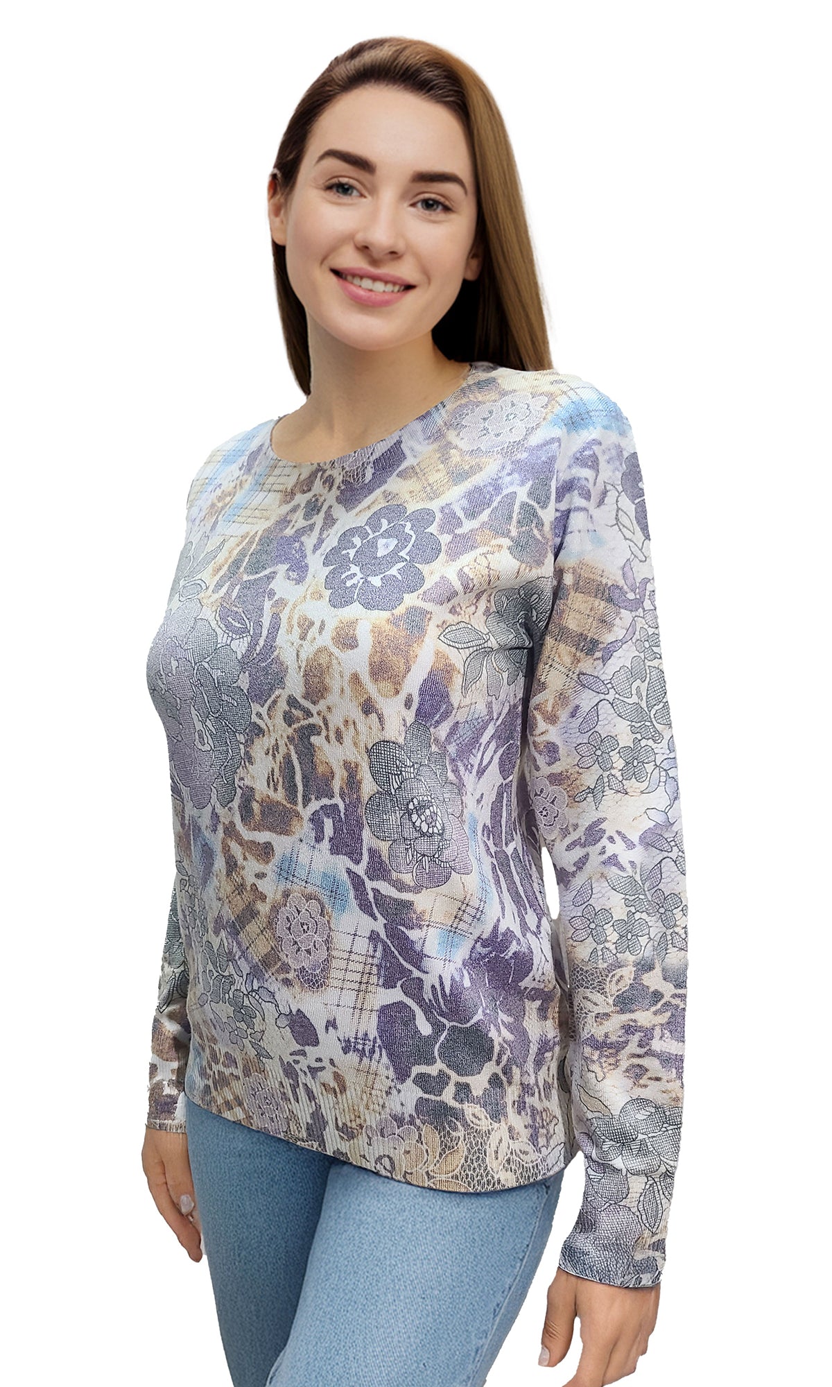 Suéter estampado. MOD. BWQP-080.