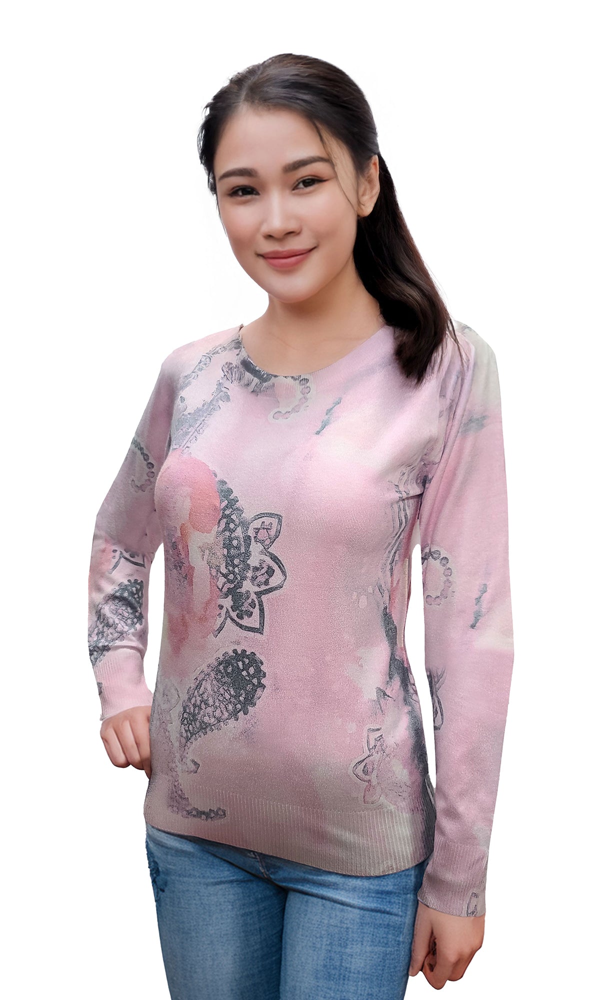 Suéter estampado. MOD. BWQP-082.