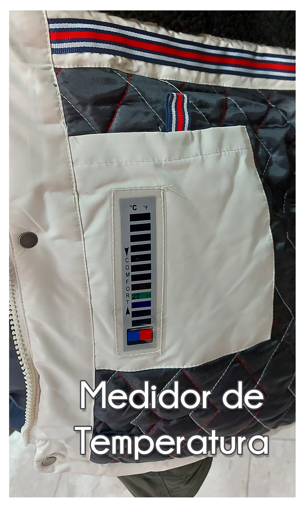 Chamarra térmica, con forro de borrego. MOD. CC-005.