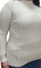 Suéter Cerrado con cuello mock. MOD. CC40-015.