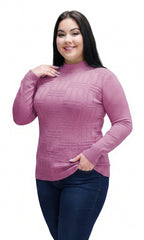 Suéter Cerrado con cuello mock. MOD. CC40-015.