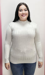Suéter Cerrado con cuello mock. MOD. CC40-015.